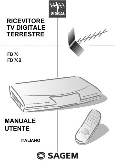 Sagem - Ricevitore Tv Digitale Terrestre ITD-70B (Manuale)