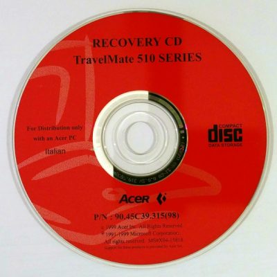 Acer Travelmate 510 Recovery CD