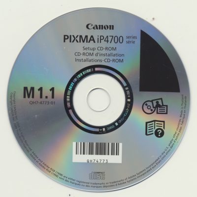 Canon Pixma iP4700 Setup CD-ROM M1.1