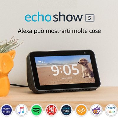 Echo Show 5 – Schermo compatto e intelligente con Alexa, Nero