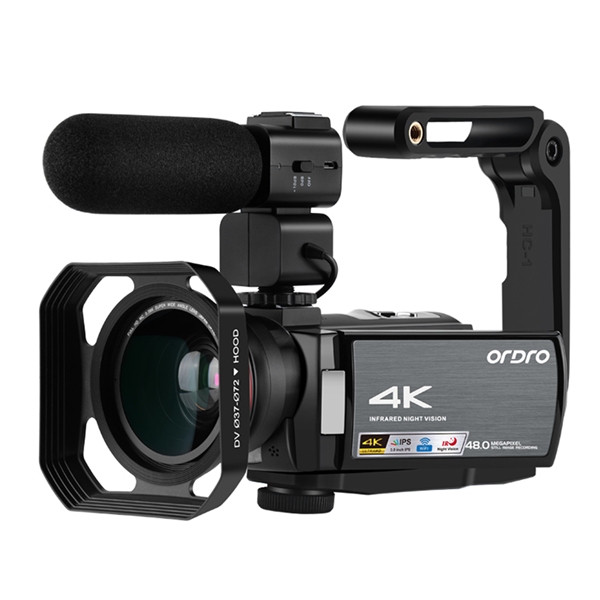 Video Camera 4k Ordro. Touch-screen, Full Hd, Infrared night vision