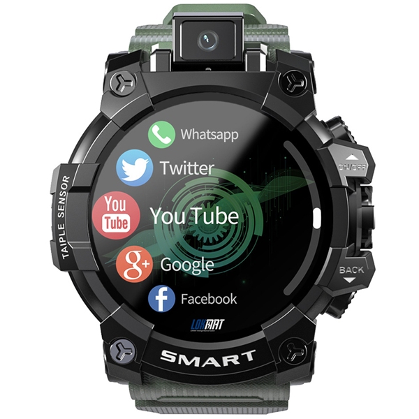 Smartwatch Lokmat - 4G, WiFi, Touch Screen da 1, 6", Multi Sport, Heart Monitor